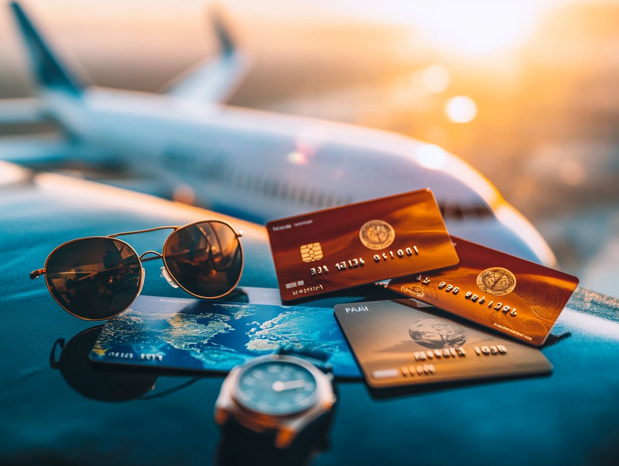 Infographic showing annual fees and rewards rates of luxury travel credit cards