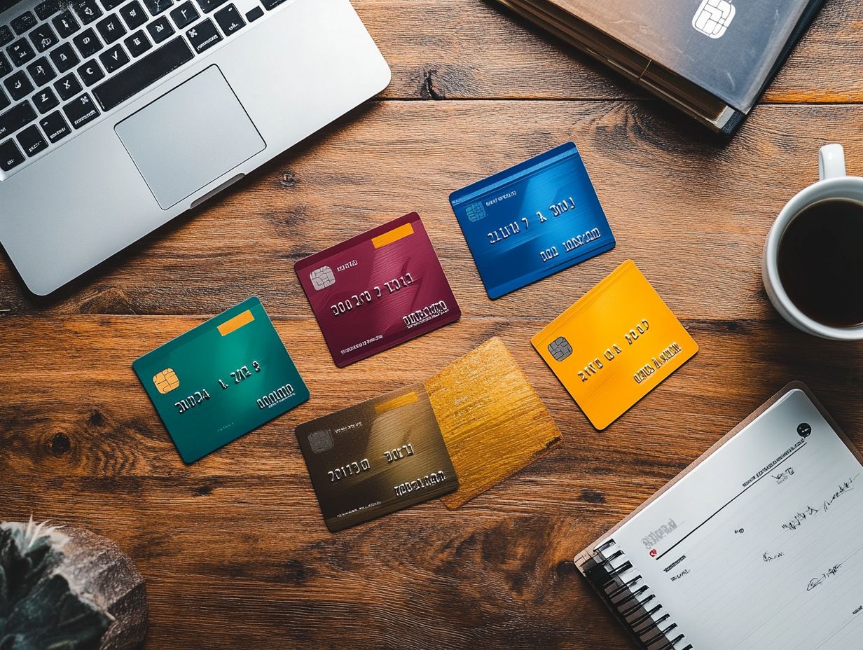 A variety of student rewards cards available for various spending habits