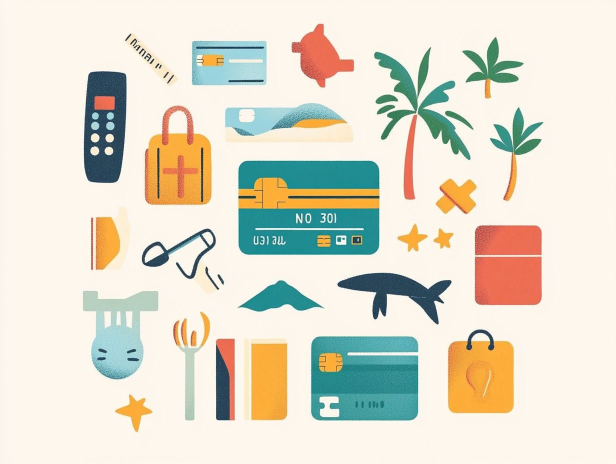 Illustration summarizing key takeaways about credit card features.