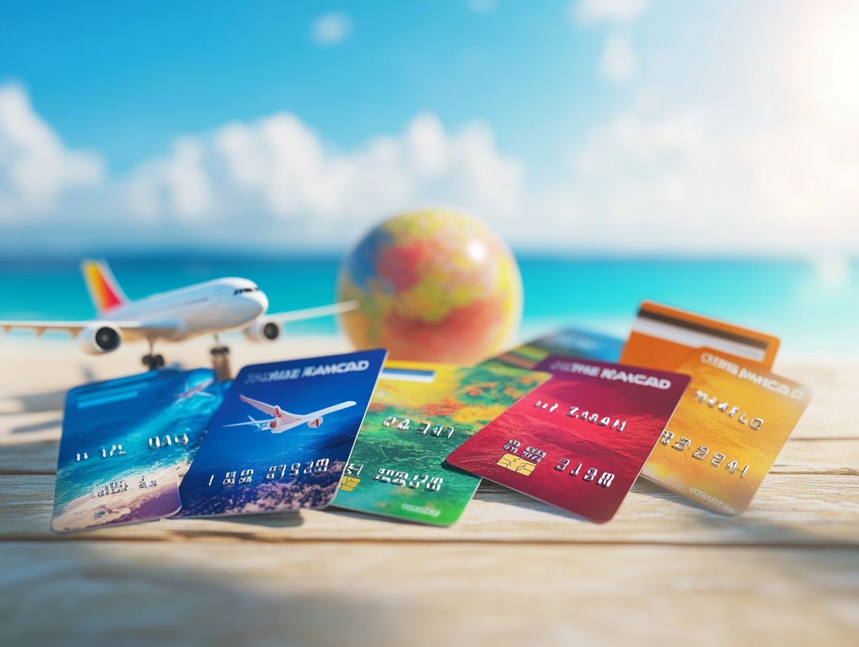 A collage of various travel credit cards with sign-up bonuses.