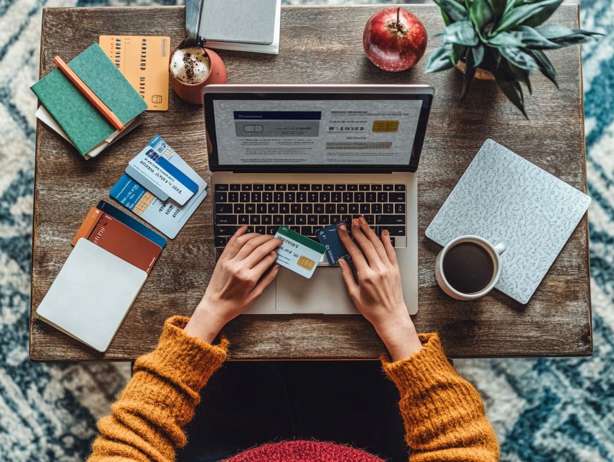 A person budgeting their expenses using cash-back credit cards