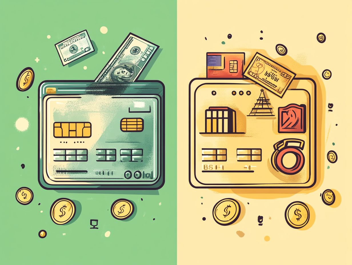 Chart comparing cash back and rewards programs