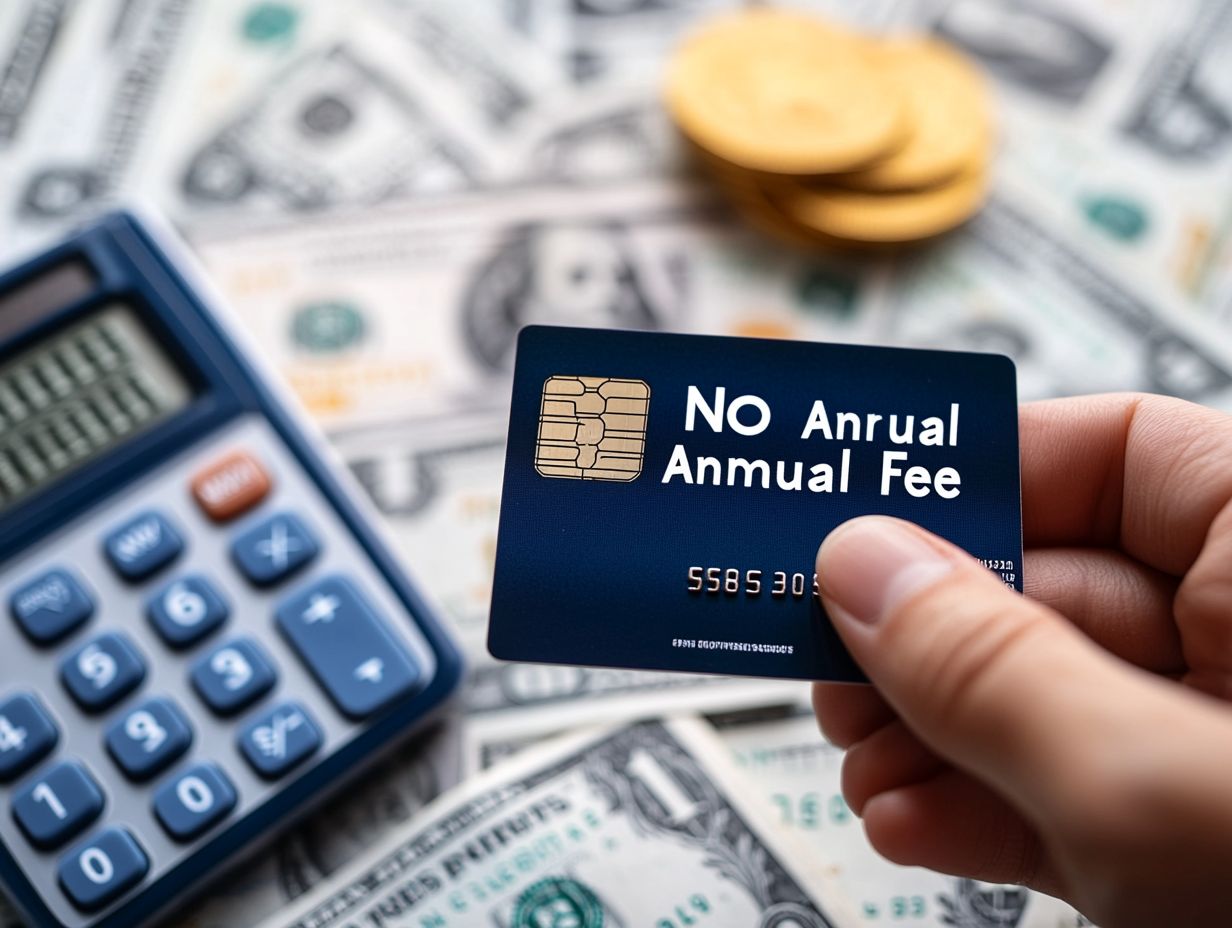 Graphic illustrating the benefits of no annual fee credit cards for savvy consumers