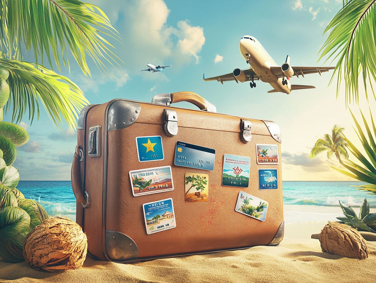 Visual guide showcasing features of cash back credit cards for travel rewards